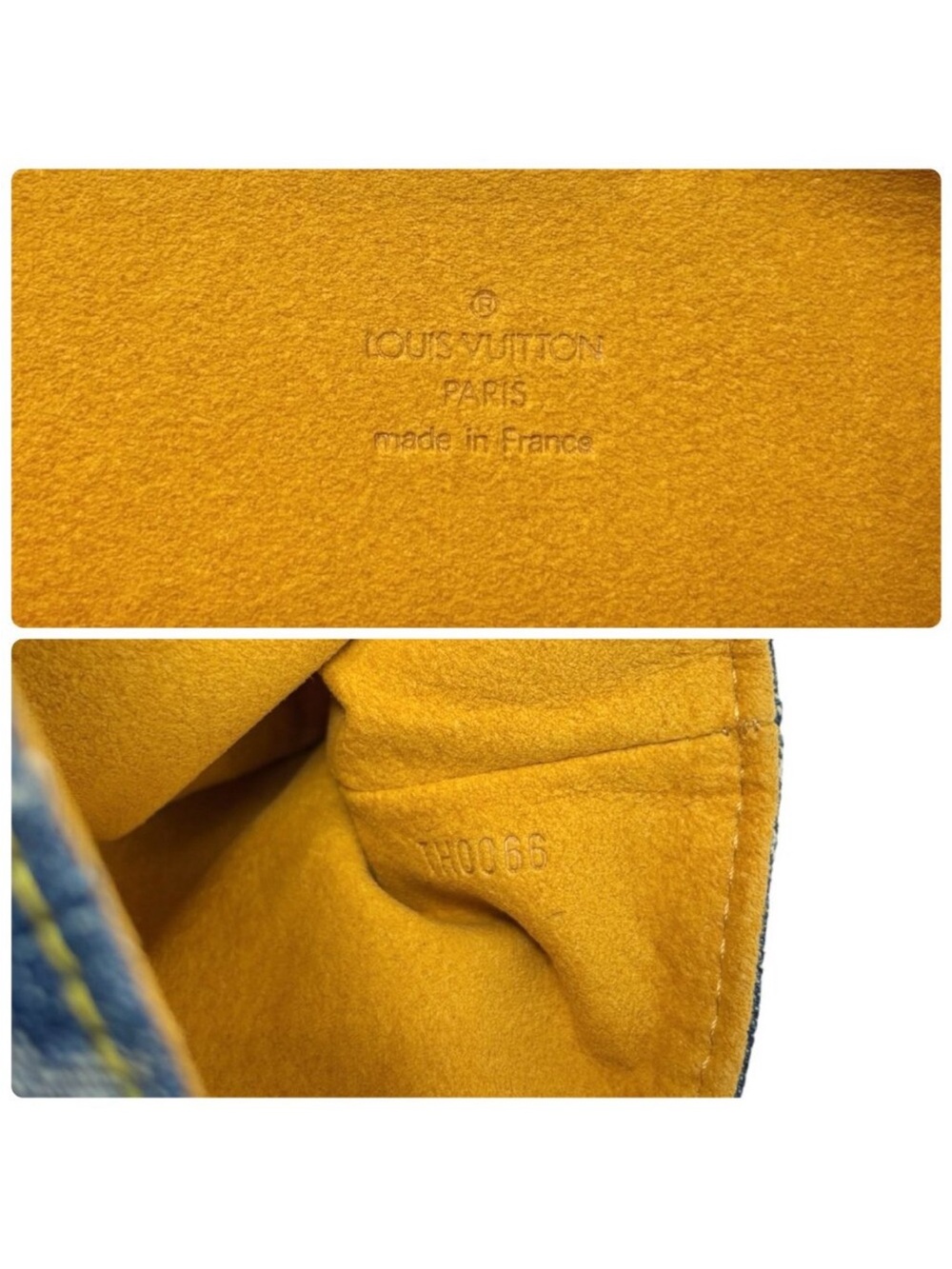 LOUIS VUITTON Vintage
Monogram Denim Pochette Plat
Clutch Bag Blue Gold [105529] - Picture 5 of 9